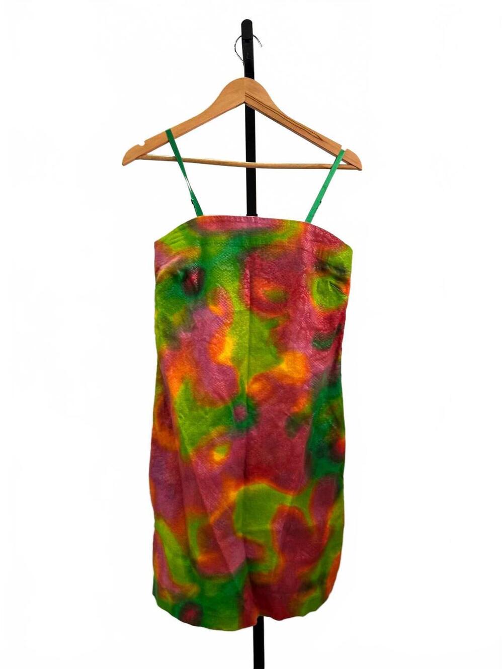 Parasuco Y2K Mini Dress Size 8 Colorful Tie-Dye Mini Dress with Spaghetti Straps
